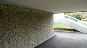 Wandgabionen in Muschelkalk